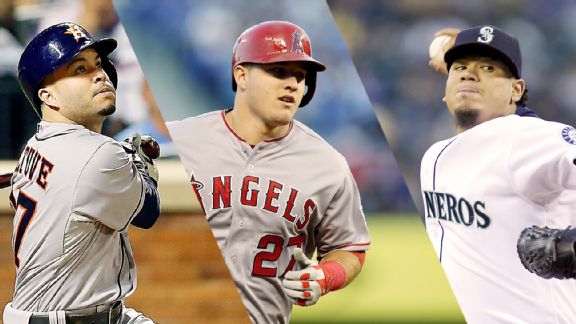 Jose Altuve, Mike Trout, Felix Hernandez