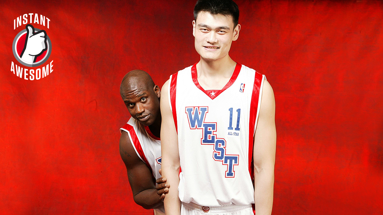 Yao Ming makes famous athletes look tiny - SportsNation - ESPN