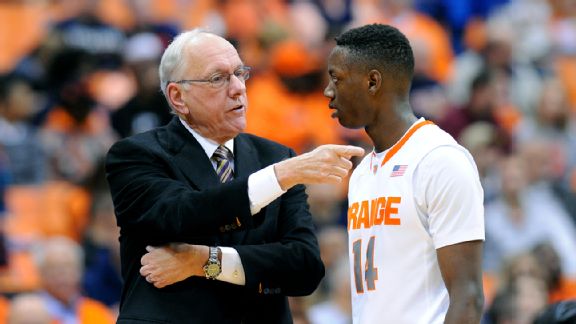 Kaleb Joseph and Jim Boeheim
