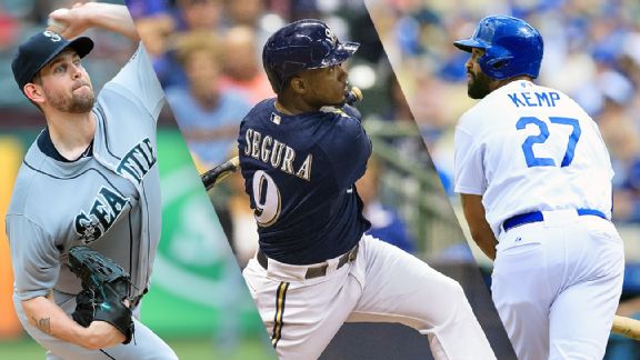James Paxton, Jean Segura, and Matt Kemp