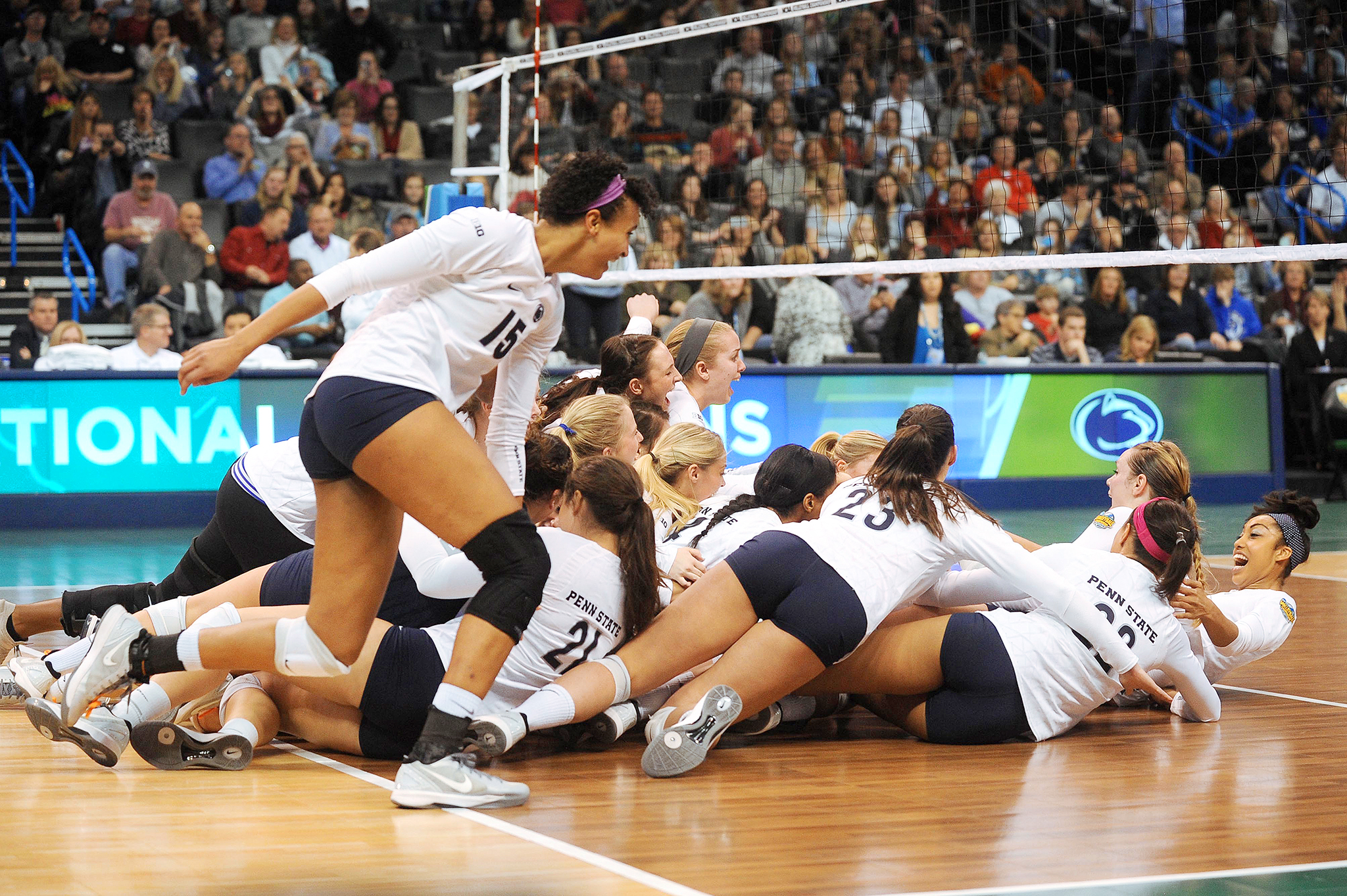 NCAA Volleyball Final Penn State Celebrates 2014 NCAA Women's
