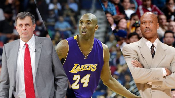 Kevin McHale, Kobe Bryant, and Byron Scott