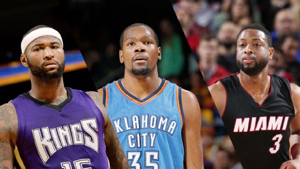 DeMarcus Cousins, Kevin Durant, Dwyane Wade