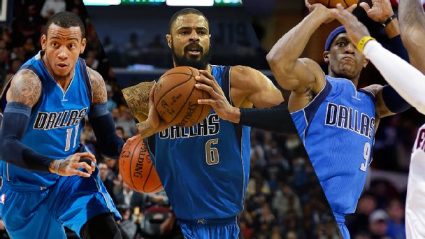 Monta Ellis, Tyson Chandler and Rajon Rondo