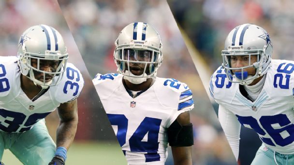 Brandon Carr, Morris Claiborne, Sterling Moore