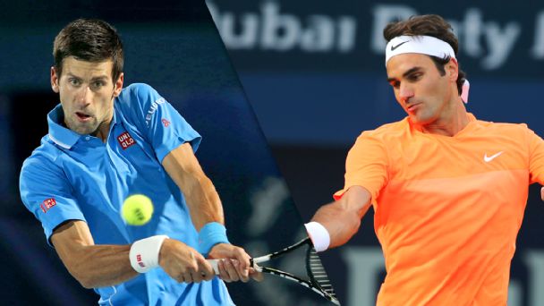 Novak Djokovic and Roger Federer