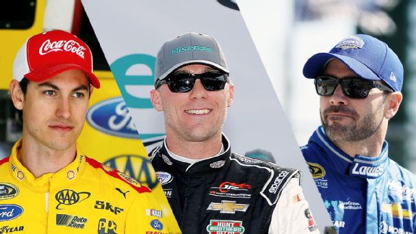 Joey Logano, Kevin Harvick, Jimmie Johnson