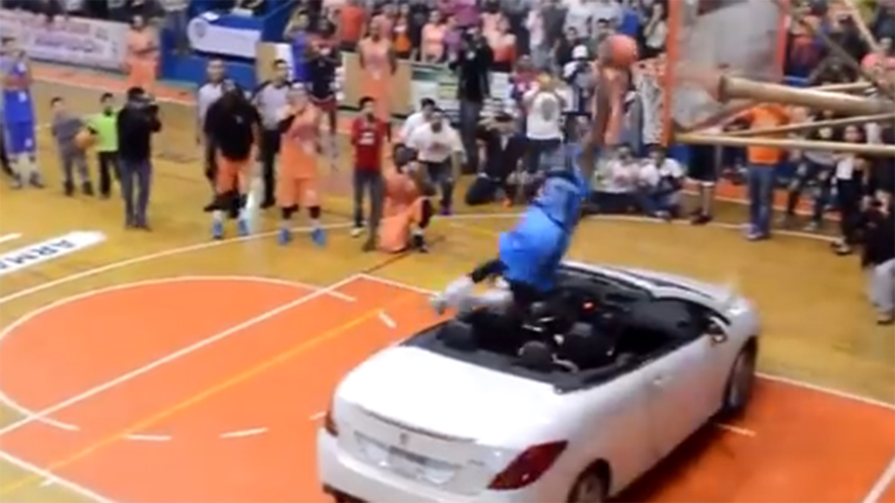 Watch Guy Try To Re Create Blake Griffin S Car Dunk And Fail Watch Guy Try To Re Create Blake Griffin S Car Dunk And Fail Horribly Sportsnation Espn