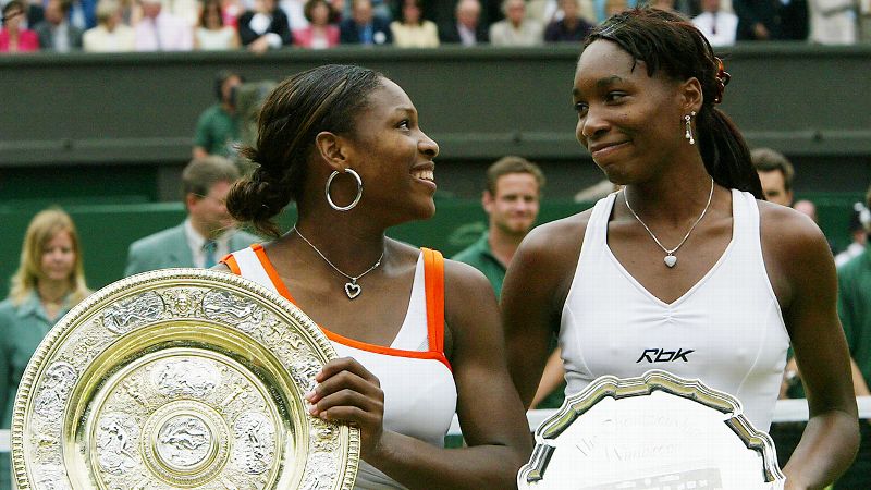 2003 Wimbledon final, Serena wins 4-6, 6-4, 6-2