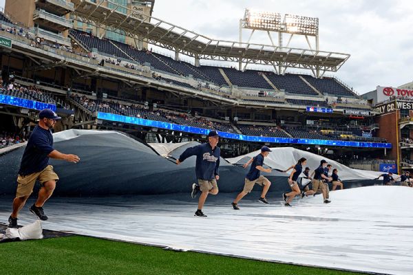 Petco Park rain delay