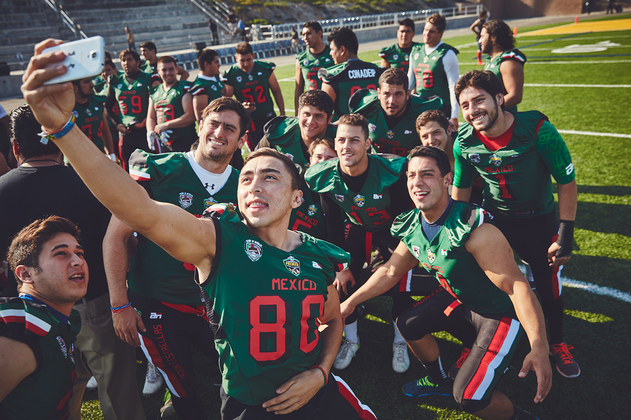 All-star college football teams from the United States and Mexico face off  in a rivalry game