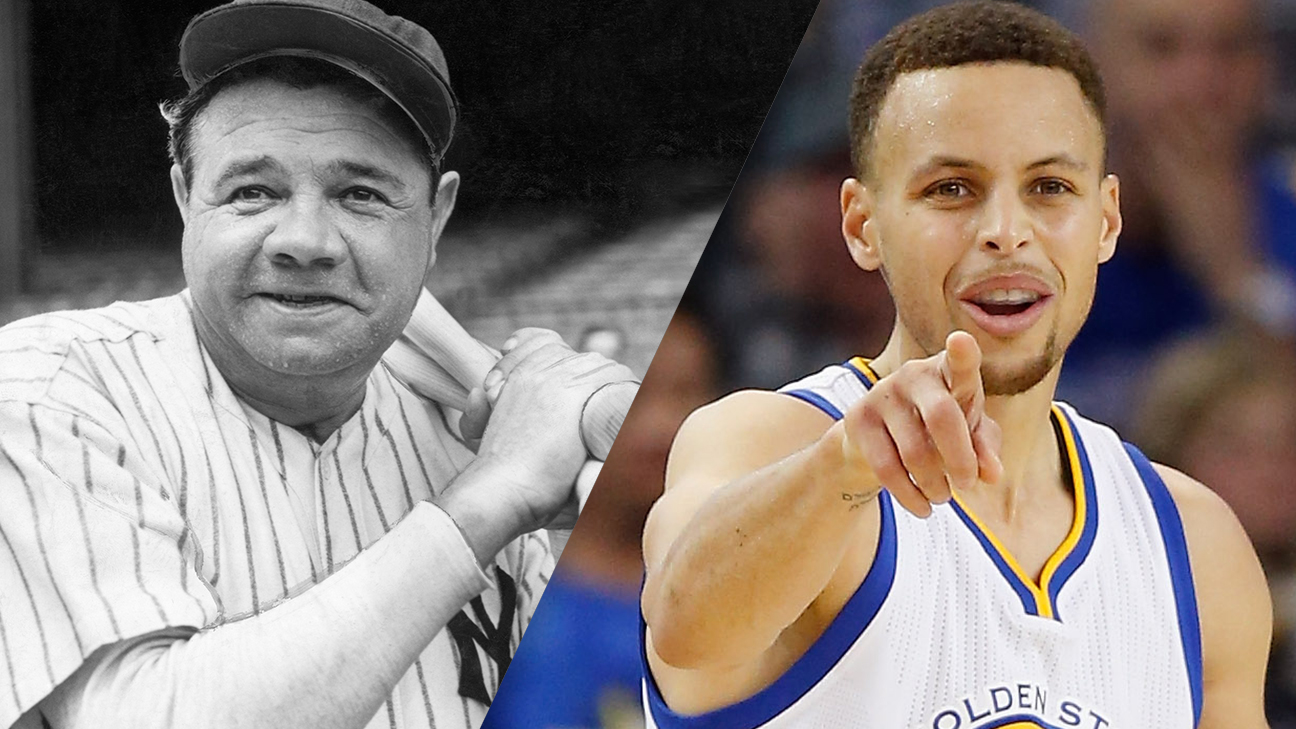 Babe Ruth and Stephen Curry