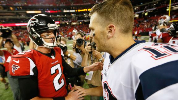 Matt Ryan and Tom Brady