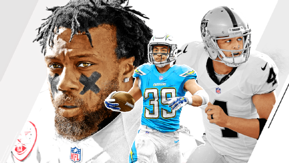 Eric Berry, Danny Woodhead & Derek Carr