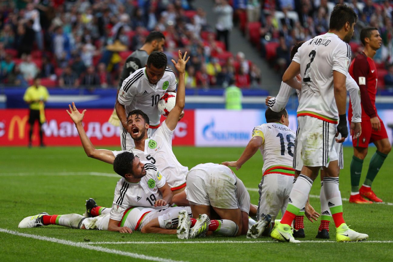 México festejo ante Portugal