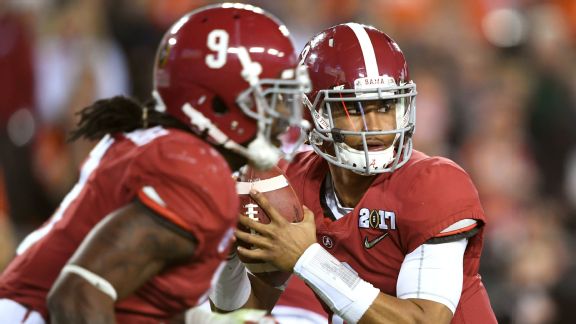 Alex Scarbrough and Jalen Hurts