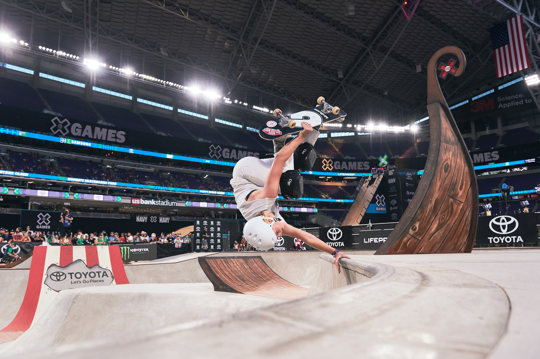 This was not Poppy Starr Olsen's first X Games. She competed in Women's Skateboard Park at XG Austin 2016 but admitted she was a bit too starstruck to skate to her full potential. The Australian, who has a one-footed Andrecht handplant in her bag of tricks, reined in her nerves on Saturday and skated her way to an X Games bronze medal.