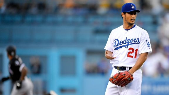 Los Angeles Dodgers starting pitcher Yu Darvish