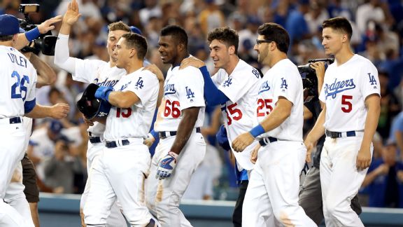 Los Angeles Dodgers right fielder Yasiel Puig