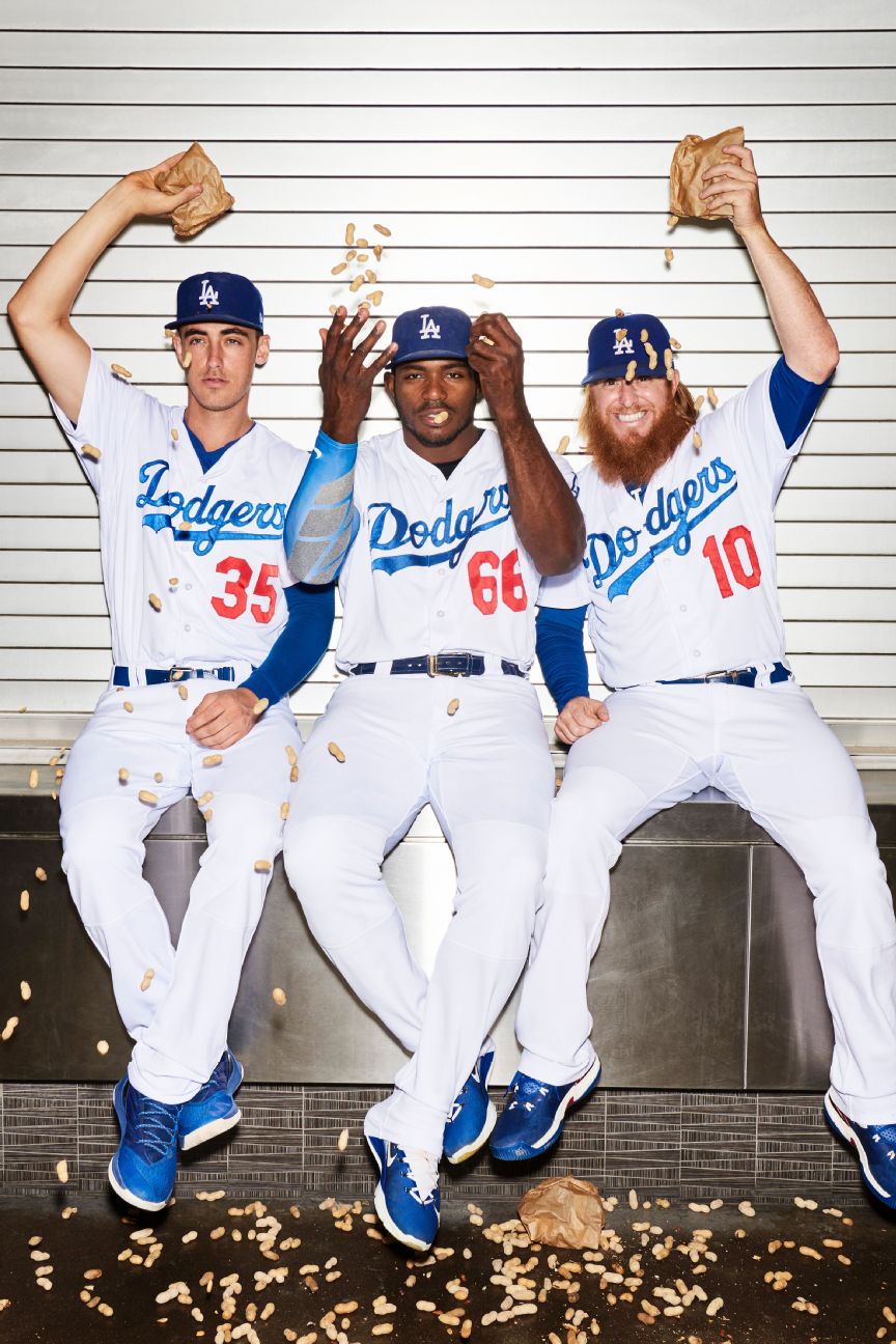 Cody Bellinger, Corey Seager and Justin Turner Los Angeles Dodgers  Autographed 16 x 20 Holding 2017 All-Star Jerseys Photo