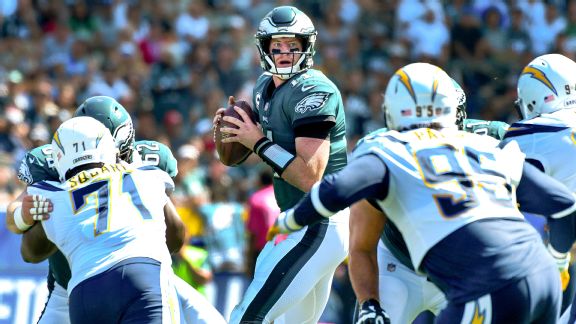 Image result for WENTZ HITS JEFFRY FOR TD VS CHARGERS