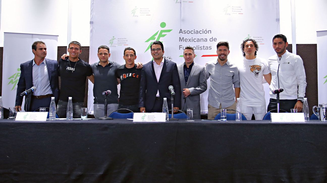 Asociacin Mexicana de Futbolistas durante su presentacin.