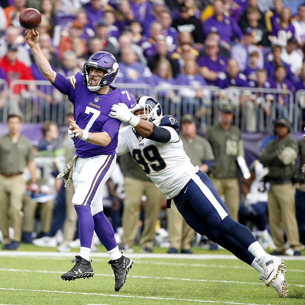 NFL on ESPN X:ssä: Case Keenum in the Rams gold color rush unis