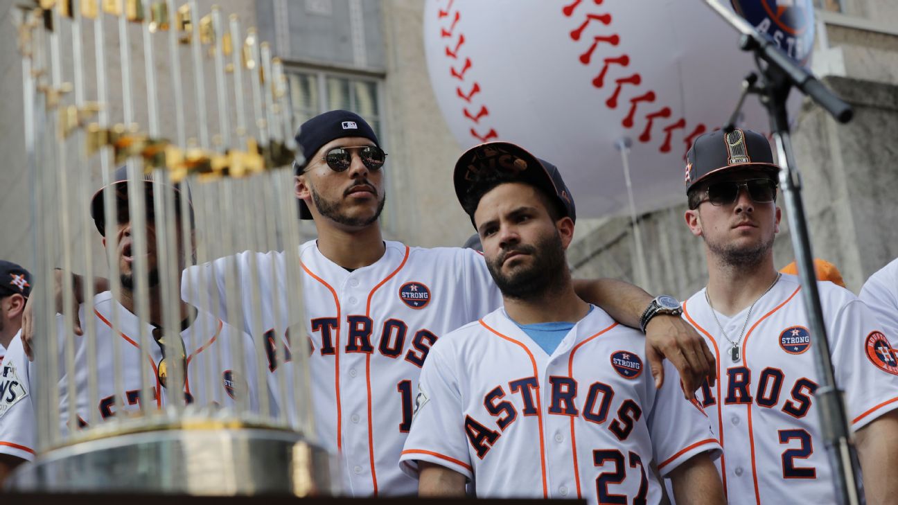 Carlos Correa, Jos Altuve, Alex Bregman (Astros Houston)