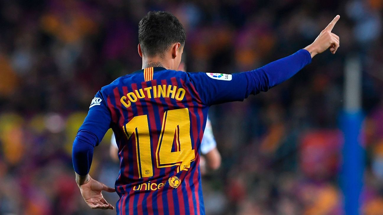 coutinho jersey number barcelona