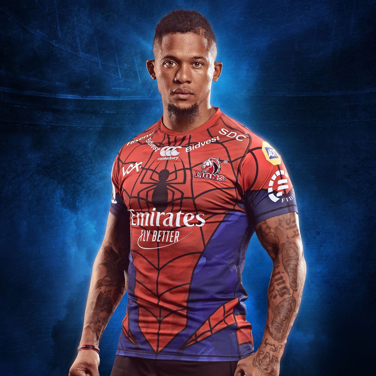 lions rugby jersey spiderman