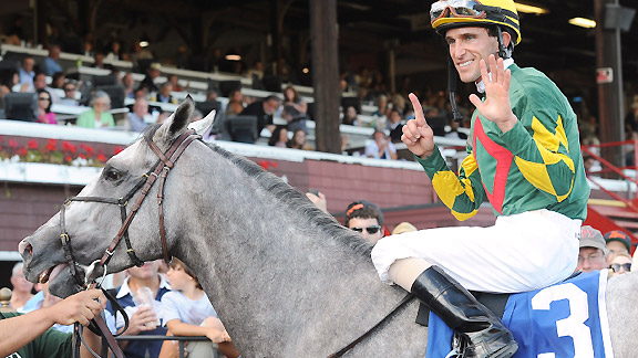 Ramon Dominguez wins on Unbridled Command at Saratoga.