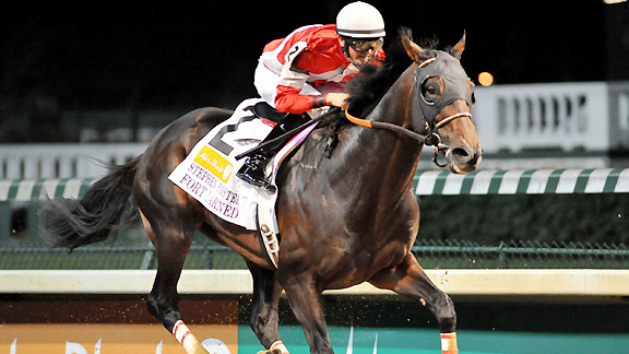 Fort Larned wins the 2013 Stephen Foster Handicap.