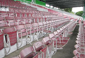 Grandstand seats at Hipodromo Presidente Remon.