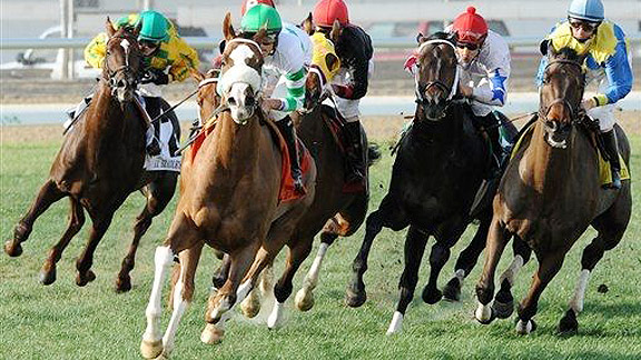 Mr. Vegas wins the 2012 Colonel E.R. Bradley Handicap.