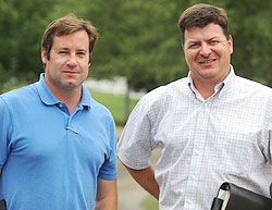 Jamie Hill (left) and Mike McMahon