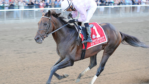 Ron the Greek wins the 2013 Jockey Club Gold Cup.