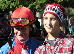 Christian with jockey Calvin Borel