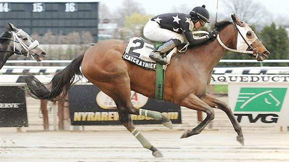 Catch a Thief wins the 2012 Plugged Nickle at Aqueduct.