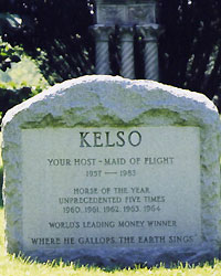 Kelso's grave at the late Mrs. Allaire du Pont's farm in Chesapeake City, Md.