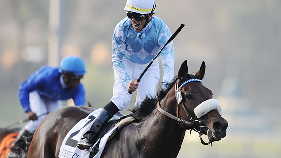 Life Is Sweet and Garrett Gomez won the Breeders' Cup Ladies' Classic on Friday.