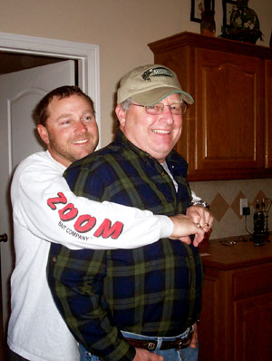 Mike McClelland with his father