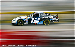 Ryan Newman on the track
