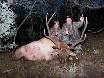 Jim Kelly is all smiles after harvesting his first bull elk.