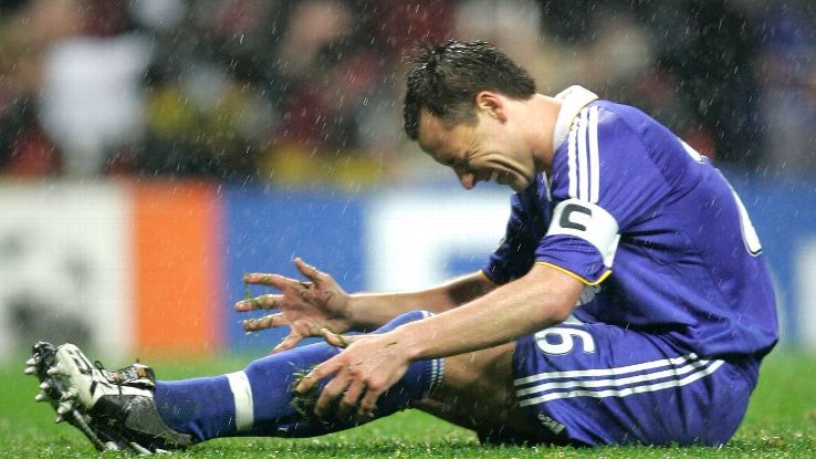 With the 2007-08 Champions League on his boot, John Terry slipped and missed his penalty, paving the way for Manchester United to become continental champions.