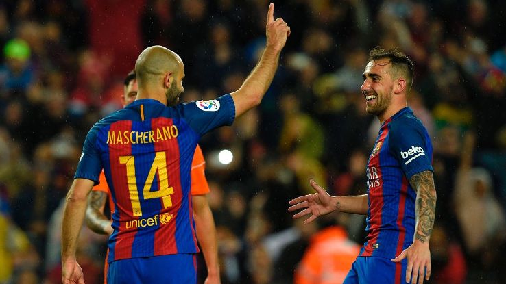 

Javier Mascherano setelah melakukan gol