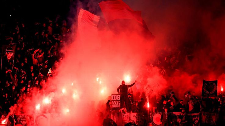 PSG fans' use of flares last year vs. Real Madrid means the ultra section of Parc des Princes will be closed vs. Red Star.