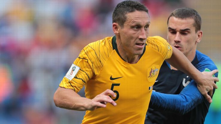 Mark Milligan will lead Australia as new captain into the 2019 Asian Cup. 