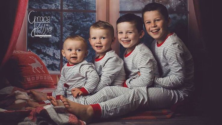 Cass, Kit, Klay and Kai Rooney will star in the family's Christmas cards