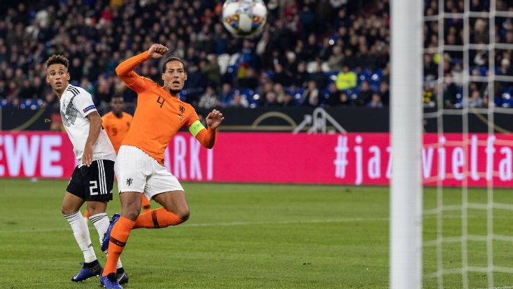 Virgil van Dijk scores volley against Germany