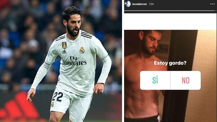 Real Madrid's Isco asked his followers for their verdict on whether he is out of shape or not
